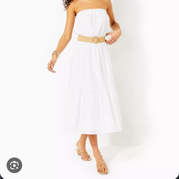 Lilly Pulitzer Nikole Strapless Eyelet Dress - Picture 3 of 6